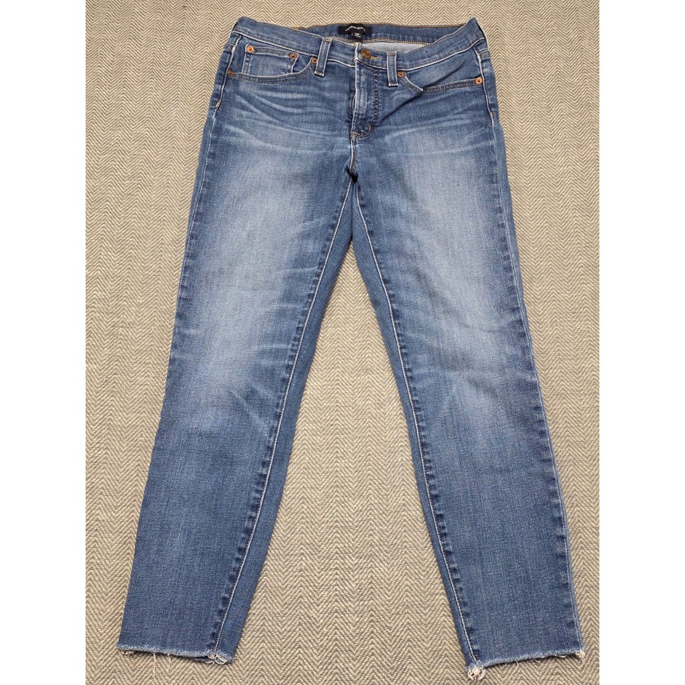 J.Crew Jeans Womens 28P Blue Medium Wash Slim Leg Raw Hem Denim Pants